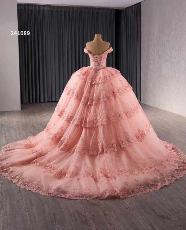 Luxury Model Red Long Ball Gown Prom Dresses 241089