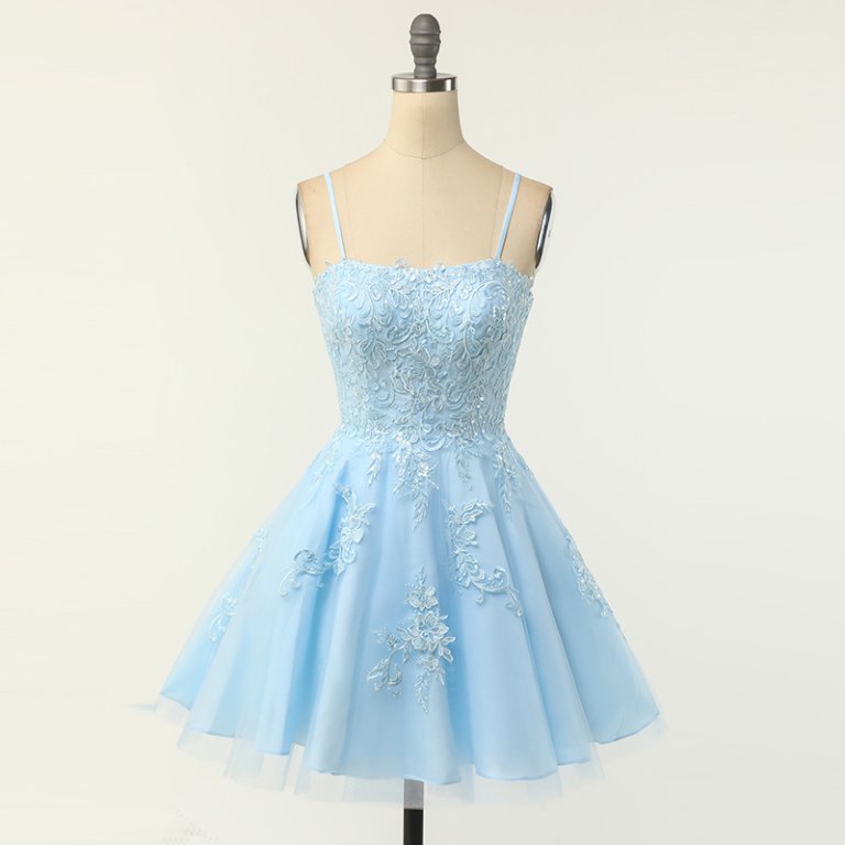 Luxury Model Tull Applique Homecoming Dress 001