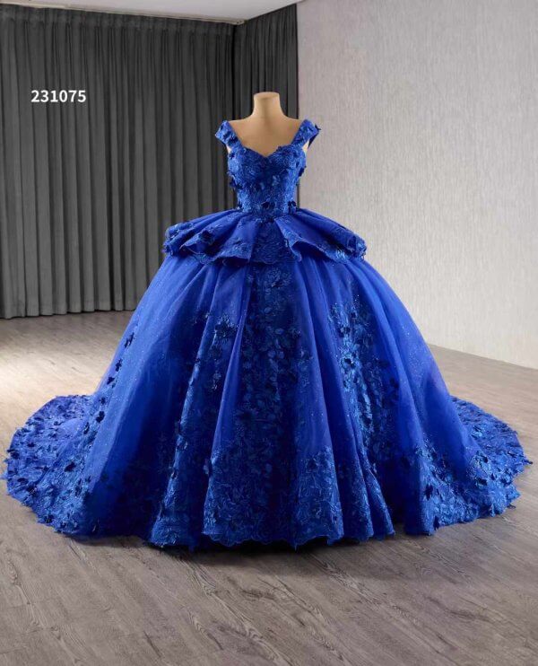 luxury model flower ball gown quinceanera dress 231075
