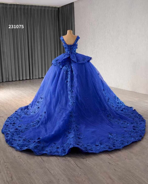 luxury model flower ball gown quinceanera dress 231075
