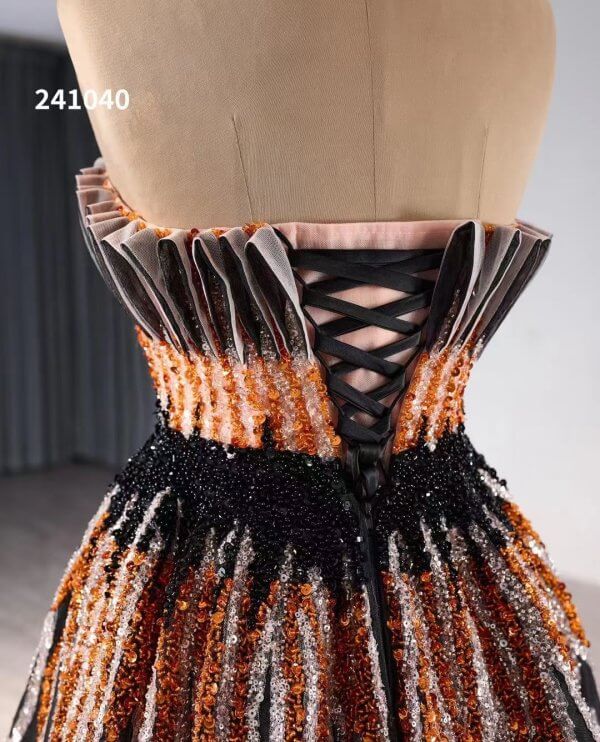 luxury model beading a line long eveningdress 241040