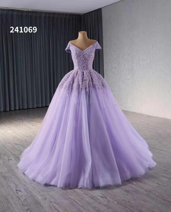 luxury model long a line beading sleeveless formal evening dress 241069