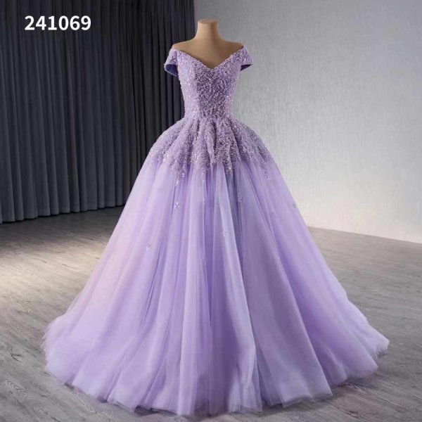 luxury model long a line beading sleeveless formal evening dress 241069