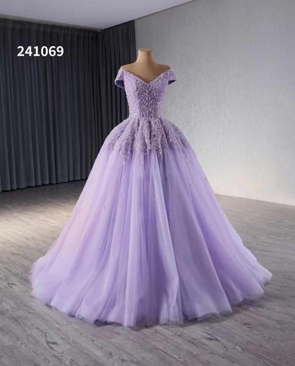 luxury model long a line beading sleeveless formal evening dress 241069