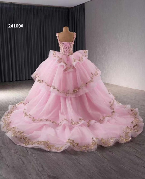 luxury model ball gown sleeveless beading quinceanera dress241090
