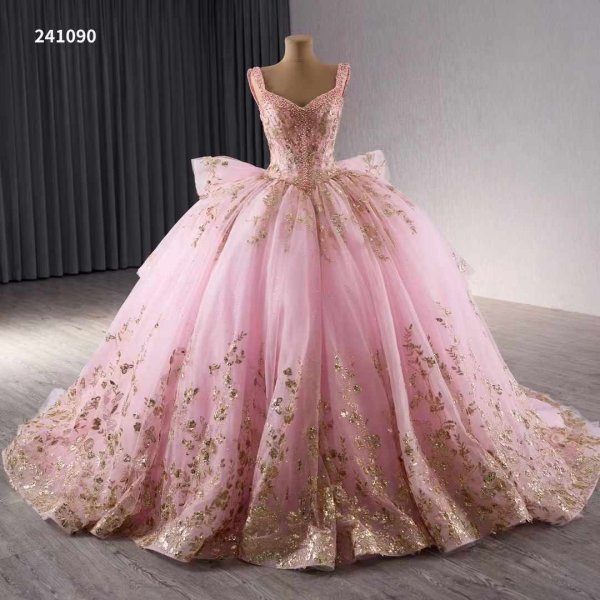 luxury model ball gown sleeveless beading quinceanera dress241090