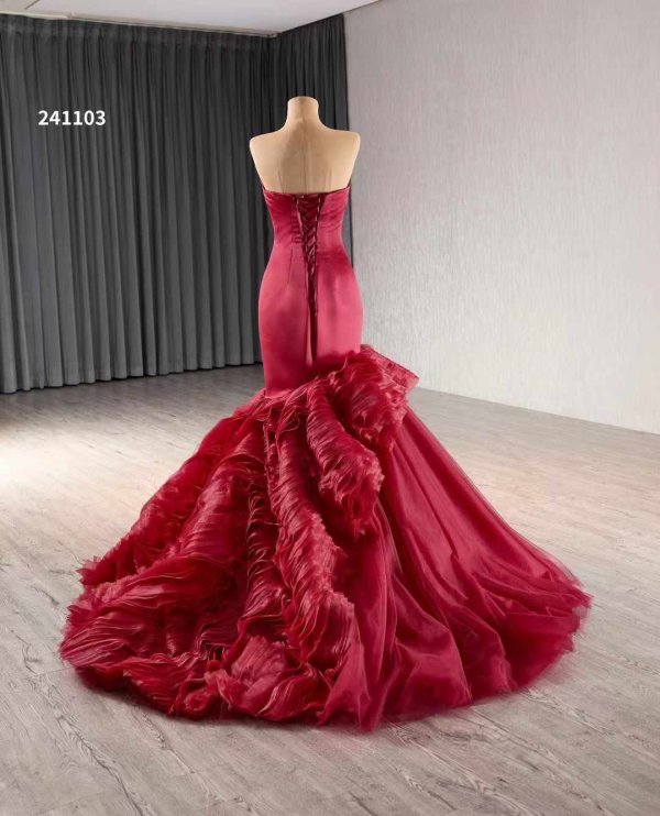 luxury model sexy sleeveless flormal evening dress 241103
