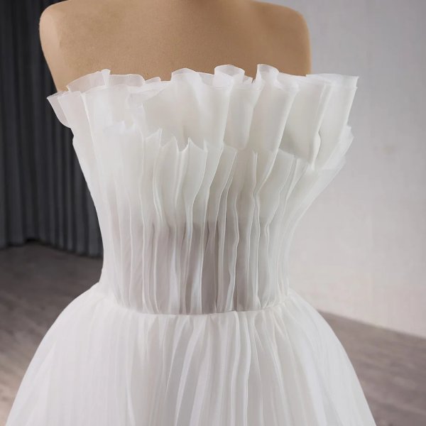 luxury model long flower sweep strain wedding dress 241107