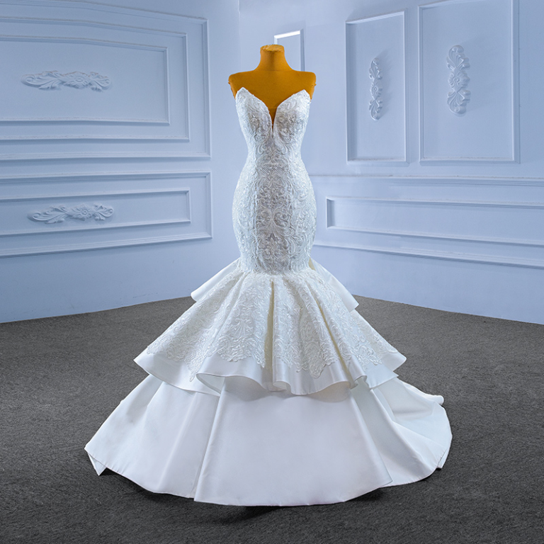 Luxury Model Long Mermaid Sleeveless Wedding Dress 67471