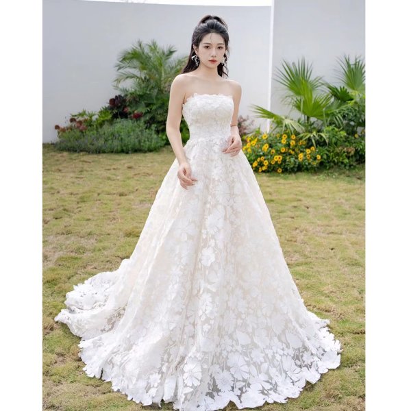 luxury model sexy lace sleeveless wedding dress mo002