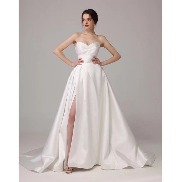 luxury model sexy stain elegant wedding dress mo003