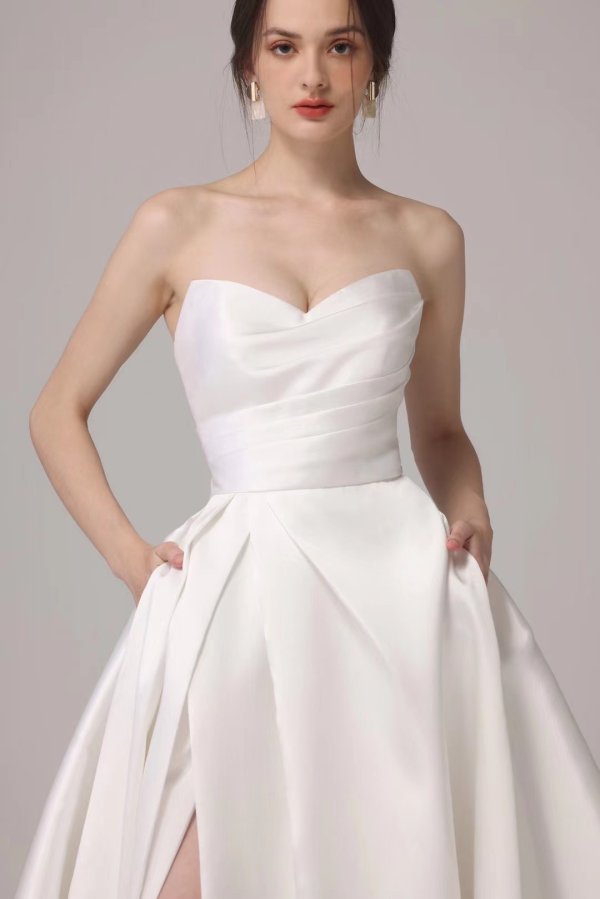 luxury model sexy stain elegant wedding dress mo003
