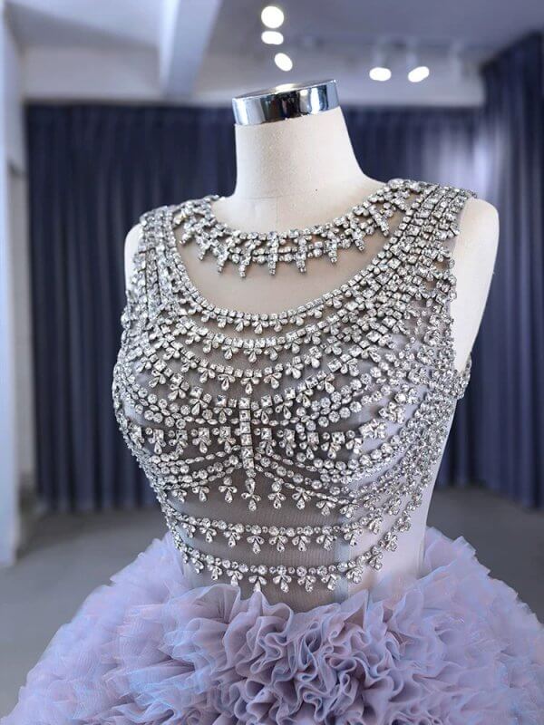 luxury model light purple ball gown prom dress 222115