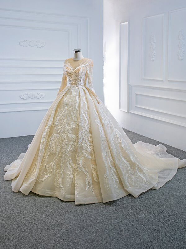 luxury model sleeveless long ball gown wedding dress 66828
