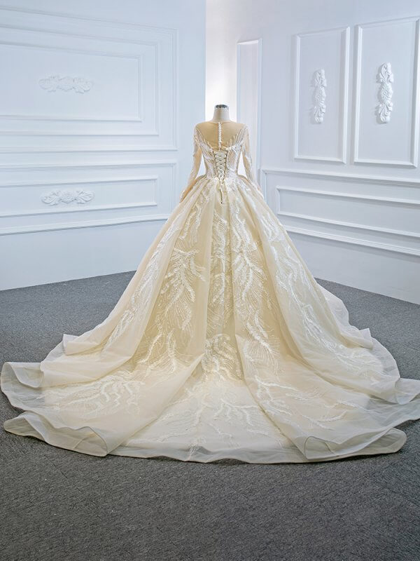 luxury model sleeveless long ball gown wedding dress 66828