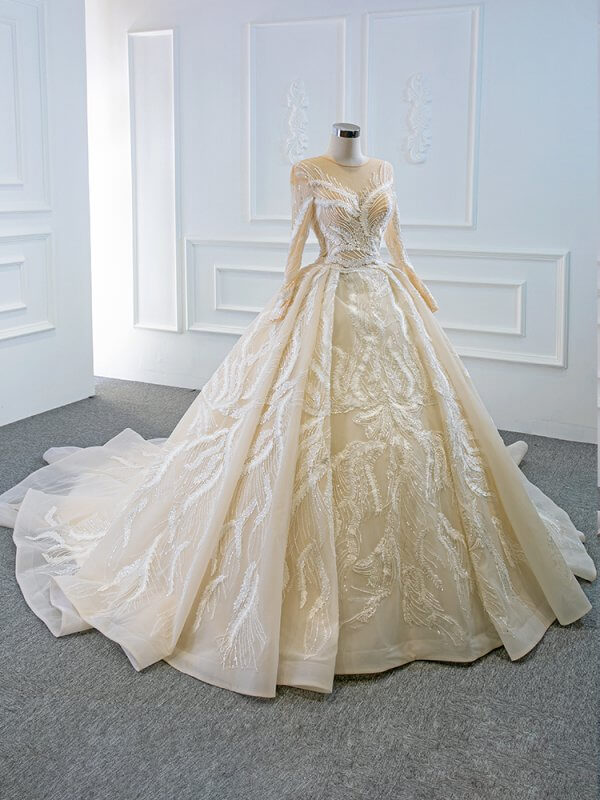 luxury model sleeveless long ball gown wedding dress 66828