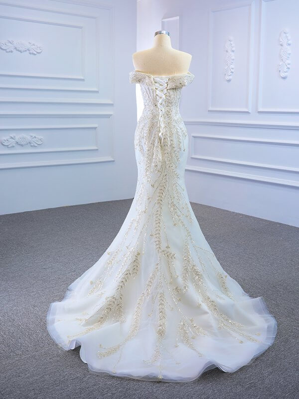 luxury model sleeveless ball gown wedding dress 66904