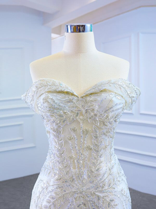 luxury model sleeveless ball gown wedding dress 66904