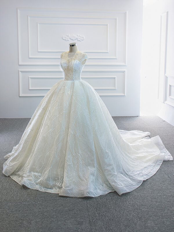 luxury model white long ball gown wedding dress 67016