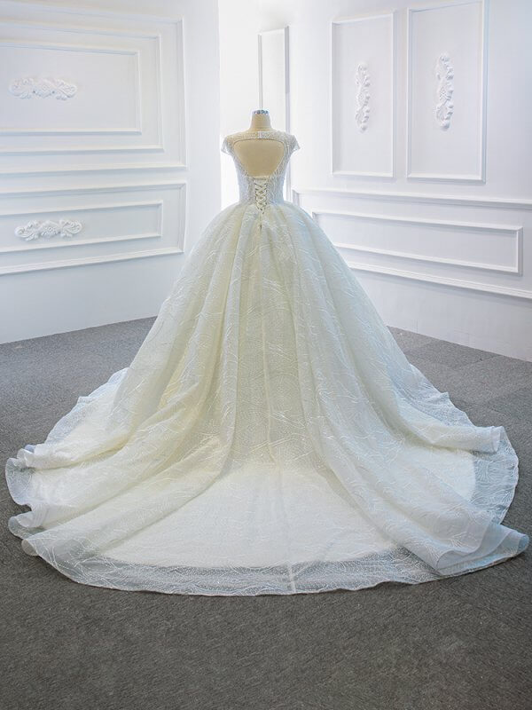 luxury model white long ball gown wedding dress 67016