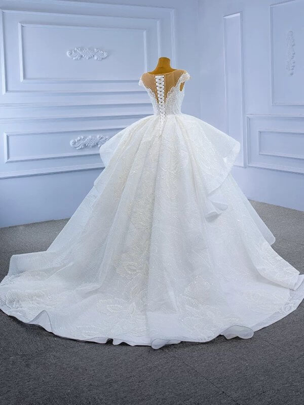 Luxury Model Sleeveless Ball Gown Wedding Dress 67306