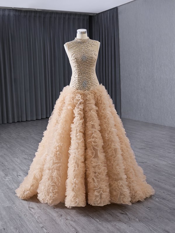 luxury model sleeveless beading long mermaid formal prom dress evening gown 241015