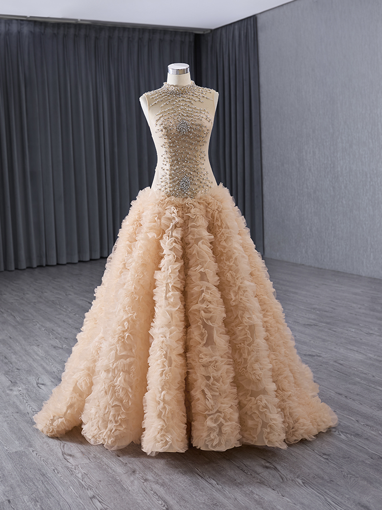 luxury model sleeveless beading long mermaid formal prom dress evening gown 241015