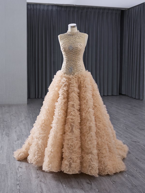 luxury model sleeveless beading long mermaid formal prom dress evening gown 241015