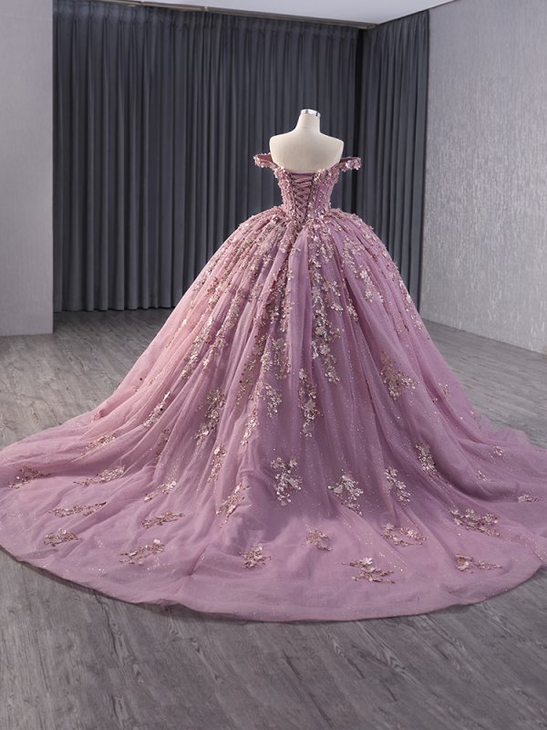 luxury model pink sweetheart beading glitter ball gown quinceanera dress 241028