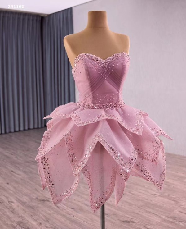 luxury model two ways of wearing long and short ball gown quinceanera dress 241160