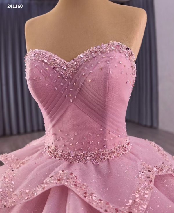 luxury model two ways of wearing long and short ball gown quinceanera dress 241160