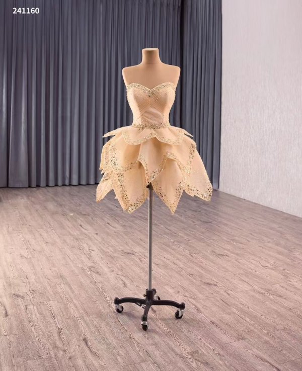 luxury model two ways of wearing long and short ball gown quinceanera dress 241160