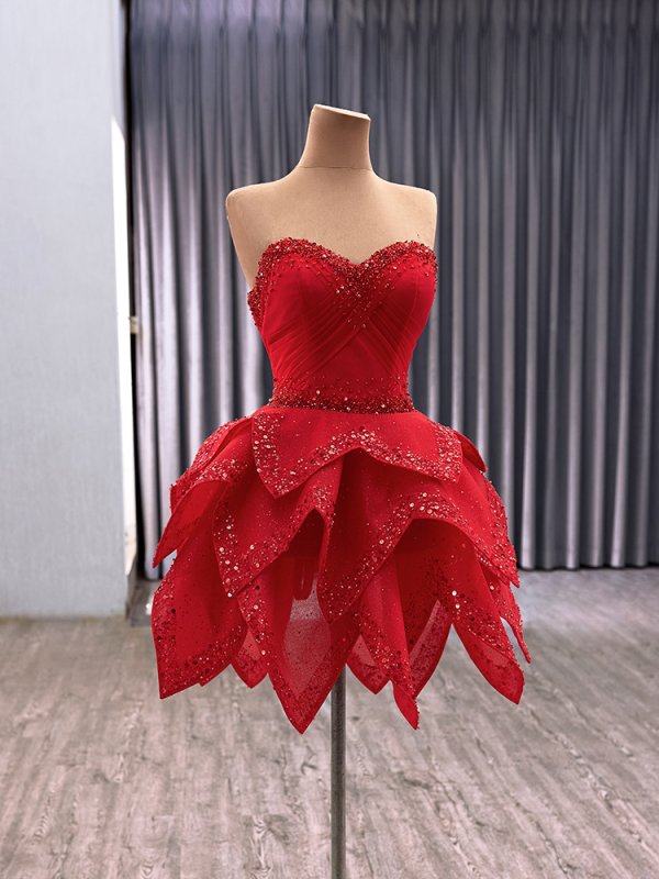 luxury model two ways of wearing long and short ball gown quinceanera dress 241160