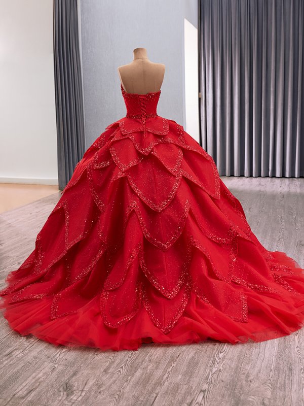 luxury model two ways of wearing long and short ball gown quinceanera dress 241160