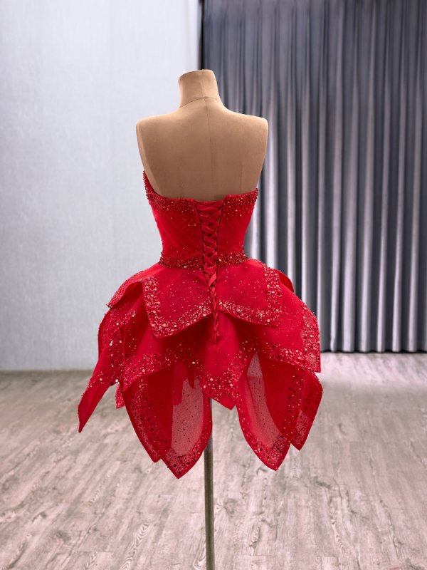 luxury model two ways of wearing long and short ball gown quinceanera dress 241160