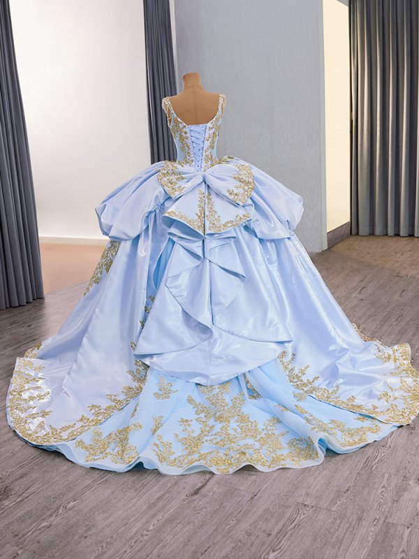 luxury model sweetheart sleeveless flower ball gown quinceanera dress 251023