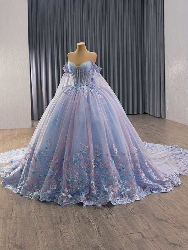 luxury model off the shoulder ball gown quinceanera dress 251025