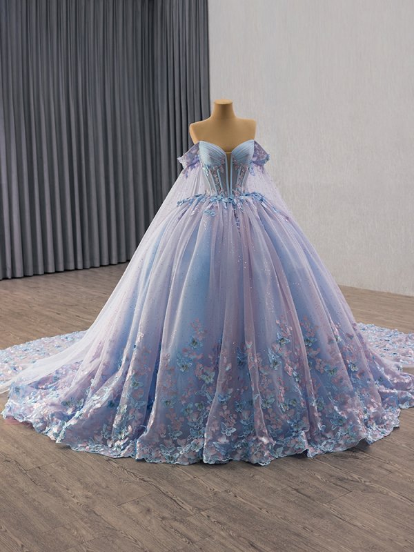 luxury model off the shoulder ball gown quinceanera dress 251025