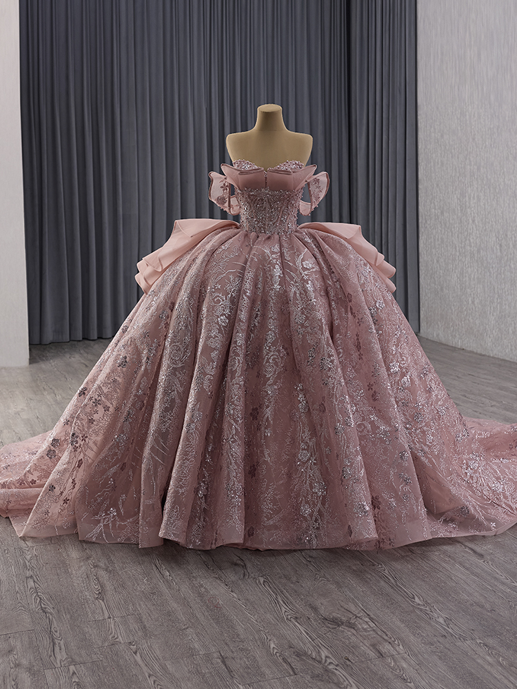 luxury model off the shoulder ball gown quinceanera dress 251028