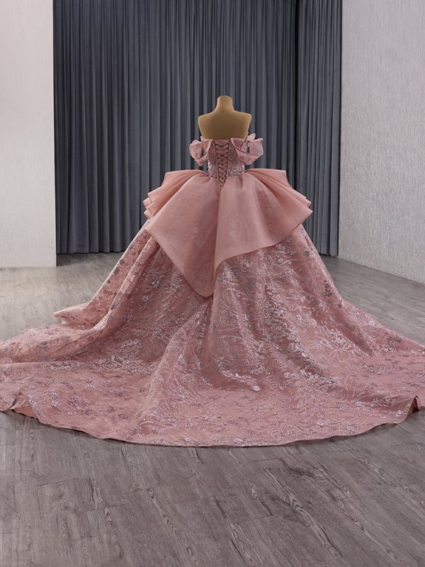 luxury model off the shoulder ball gown quinceanera dress 251028