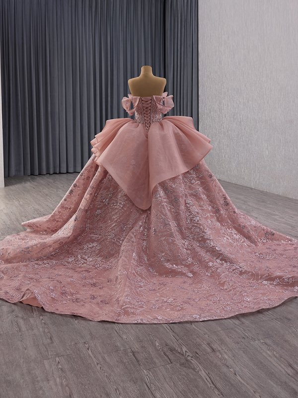 luxury model off the shoulder ball gown quinceanera dress 251028