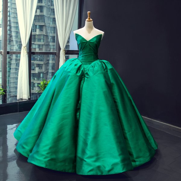luxury model green v neck sleeveless ball gown prom quinceanera dress 67855