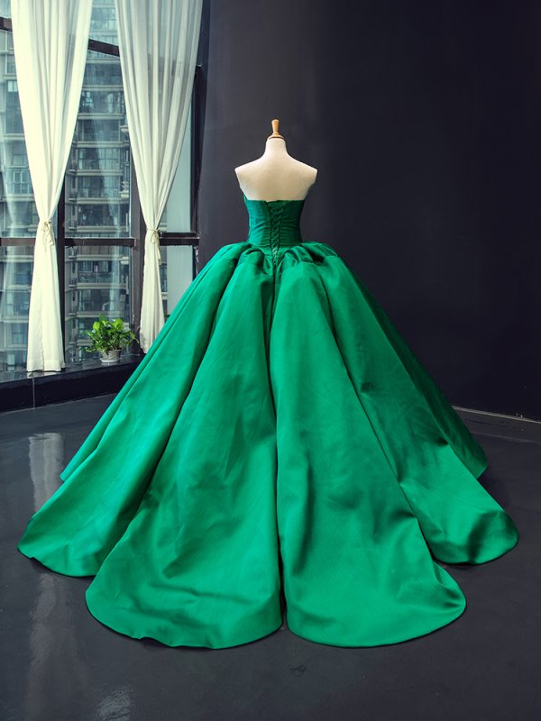 luxury model green v neck sleeveless ball gown prom quinceanera dress 67855
