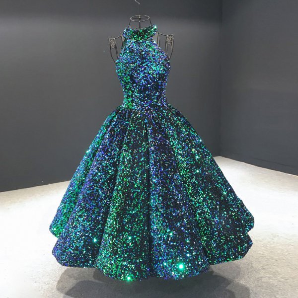 luxury model tea length ball gown prom ball dress 66860