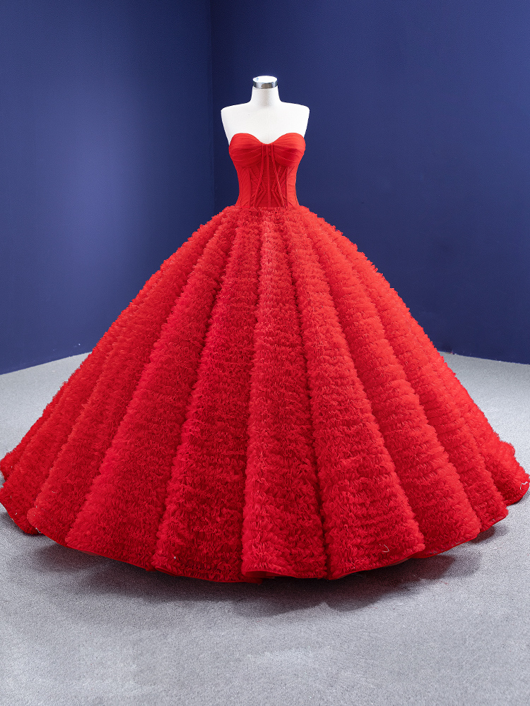 luxury model sweetheart neck tiered tull ball gown quinceanera dress 67301