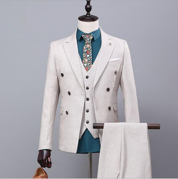 custom made men suit jacket vest pant men suit 10