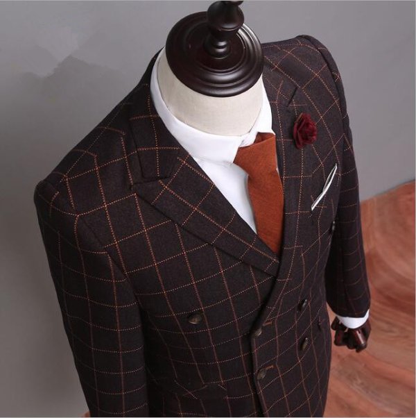 custom made men suit jacket vest pant men suit 14