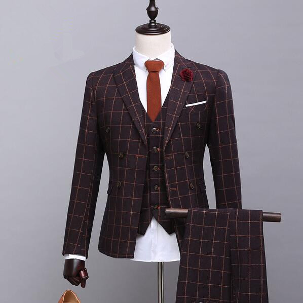 custom made men suit jacket vest pant men suit 14
