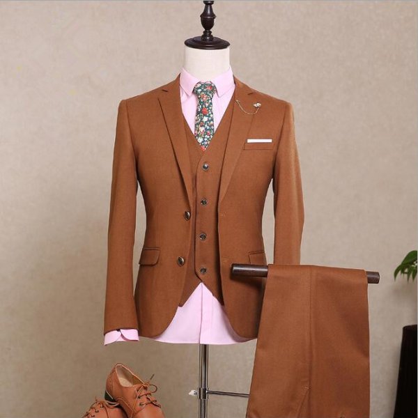 Custom Made Men Suit Jacket Vest Pant Men Suit 2