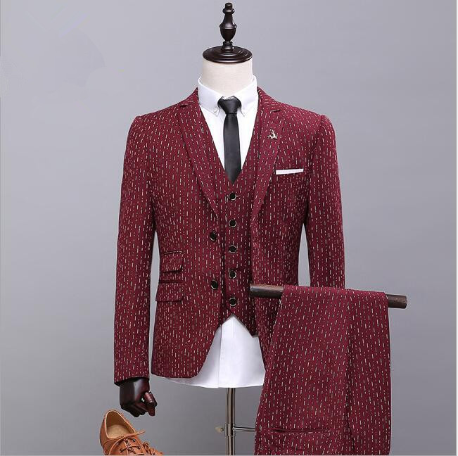 custom made men suit jacket vest and pant men suit 021